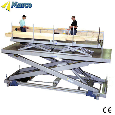 Equipo de manipulación de materiales con accionamiento hidráulico de 2000 kg de capacidad Plataforma de trabajo de elevación de tijeras