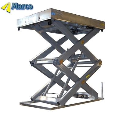 900 mm de altura cerrada Marco vertical elevadora de tijeras hidráulica plataforma de trabajo para estacionario